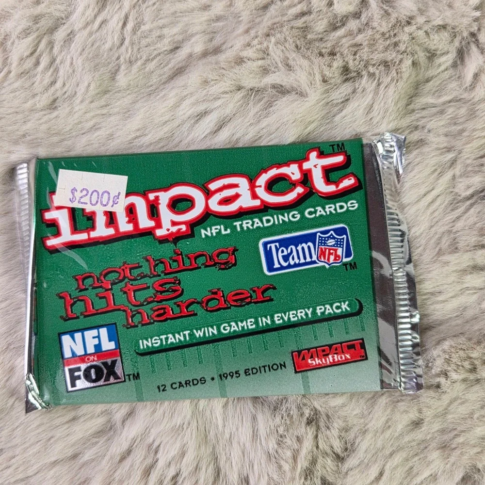 1995 SkyBox Impact NFL Football Trading Cards Sealed Wax Pack 12 Cards DM1155
